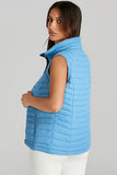 Women’s Plush Collared Quilted Zipped Puffer Vest | Zarnesh