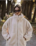 Women’s Plush Fleece Zip-up Faux Fur Jacket | Zarnesh