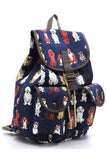 Women's Puppy Printed Canvas Backpack | Zarnesh