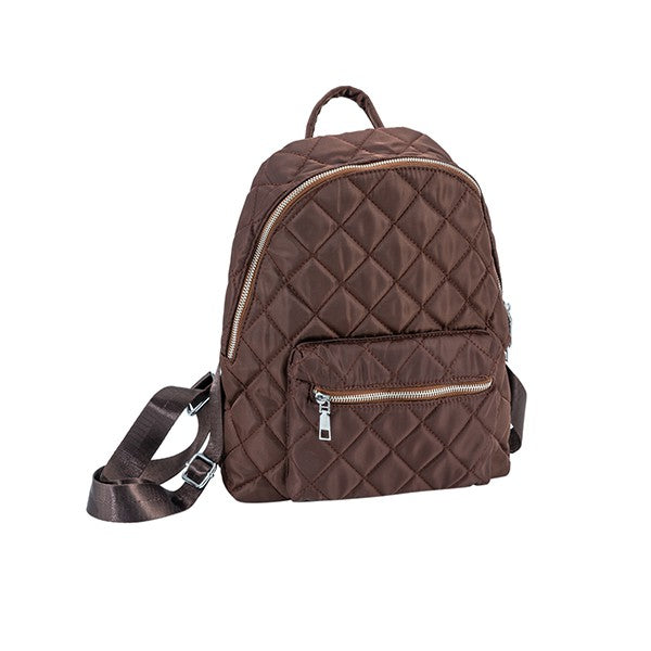 Women’s Quilted Nylon Backpack with Zipper Pockets | Zarnesh