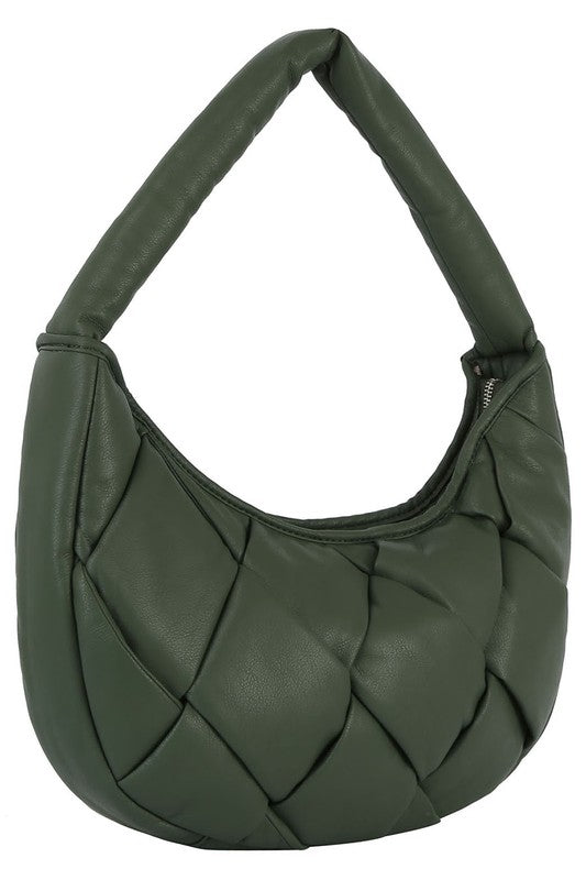 Women’s Quilted Padded Puffy Woven Hobo Shoulder Bag | Zarnesh
