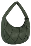 Women’s Quilted Padded Puffy Woven Hobo Shoulder Bag | Zarnesh