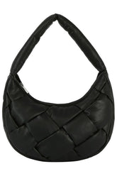 Women’s Quilted Padded Puffy Woven Hobo Shoulder Bag | Zarnesh