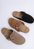 Women’s Ratiha Suede Buckle Slip-On Clog Mules | Zarnesh