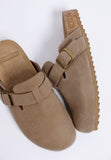Women’s Ratiha Suede Buckle Slip-On Clog Mules | Zarnesh