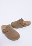 Women’s Ratiha Suede Buckle Slip-On Clog Mules | Zarnesh
