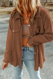 Women’s Relaxed Contrast Solid Flap Pockets Shacket | Zarnesh