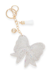 Women’s Rhinestone Bow Tie Pillow Key Chain | Zarnesh
