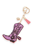 Women’s Rhinestone Cowboy Boots Pillow Key Chain | Zarnesh