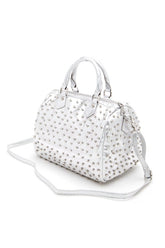 Women’s Rhinestone Studded Top Handle Boston Bag | Zarnesh