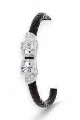 Women's Stainless Steel Double Skull Magnetic Bracelet | Zarnesh