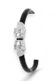 Women's Stainless Steel Double Skull Magnetic Bracelet | Zarnesh