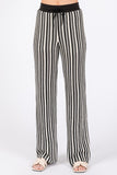 Women See-Through Stripe Knit Pants | Zarnesh