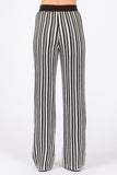 Women See-Through Stripe Knit Pants | Zarnesh