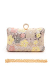Women’s Sequins Flower Statement Box Clutch Bag | Zarnesh