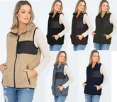 Women’s Sherpa Fleece Vest Top Jacket | Zarnesh