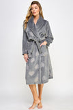 Women’s Beverly Heart Print Plush Robe | Zarnesh