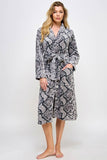 Women’s Snakeskin Print Plush Belted Payton Bathrobe | Zarnesh