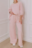 Women’s Soft Cable Textured Loungewear Top Pants Set | Zarnesh