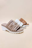Women Soft PU Open Toe Slide On D-AITANA-PLATFORM Sandals Zarnesh