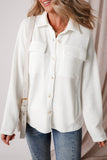 Women’s Solid Corduroy Waffle Button-Up Jacket | Zarnesh