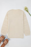 Women’s Solid Knit Hollowed Open Front Crochet Cardigan Sweater | Zarnesh