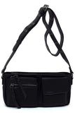 Women's Solid Leather Buckle Strap Wade Crossbody Bag | Zarnesh