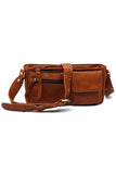 Women's Solid Leather Buckle Strap Wade Crossbody Bag | Zarnesh