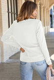 Women’s Solid Long Sleeve Reverse Seam Crew Neck Top | Zarnesh