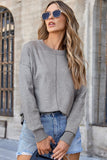Women’s Solid Pullover Front Center Seam Drop Shoulder Sweater| Zarnesh