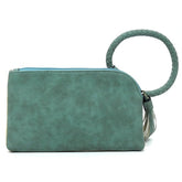 Women's Straw Leather Cuff Handle Tassel Wristlet Clutch | Zarnesh