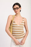 Women’s Striped Knit Ribbed Tank Cami Top | Zarnesh