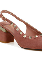 Women's Stud Embellished Microfiber Sandals | Zarnesh