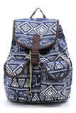 Women's Tribal Printed Canvas Backpack | Zarnesh