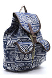 Women's Tribal Printed Canvas Backpack | Zarnesh