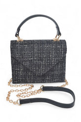 Women's Tweed Fabric Top Handle Crossbody Swing Bag | Zarnesh