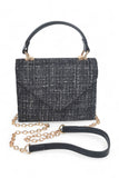 Women's Tweed Fabric Top Handle Crossbody Swing Bag | Zarnesh