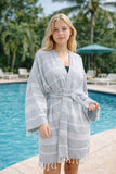 Women's Unisex Turkish Beach Spa Cotton Robe Bathrobe | Zarnesh
