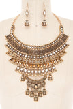Women’s Vintage Inspired Boho Statement Bib Necklace Set | Zarnesh