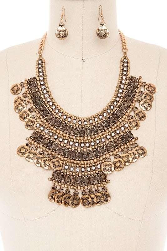 Women’s Vintage Inspired Boho Statement Necklace Set | Zarnesh