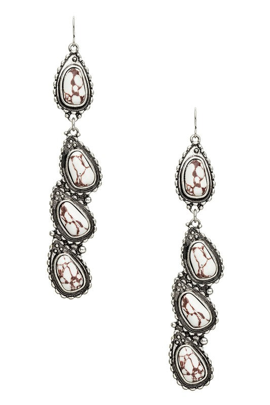 Women’s Western Statement Stone Drop Earrings | Zarnesh