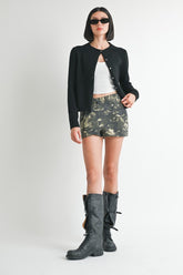 Women’s Wrapped Camo with Button Mini Skirt | Zarnesh
