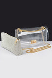 Womens 2 In 1 Cleared Convertible Stadium Bag Set | Zarnesh