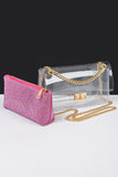 Womens 2 In 1 Cleared Convertible Stadium Bag Set | Zarnesh