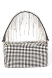 Womens Fringe Rhinestone Curtain Handle Clutch Bag | Zarnesh