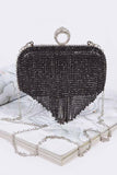 Womens Fringe Rhinestone Convertible Clutch Bag | Zarnesh