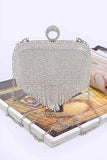 Womens Fringe Rhinestone Convertible Clutch Bag | Zarnesh