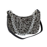 Womens Leopard Print Plush Bag | Zarnesh