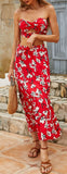 Women’s Long Red Skirt 2 Pcs Set | Zarnesh