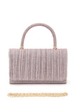Womens Lurex Pleated Top Handle Evening Clutch Bag | Zarnesh